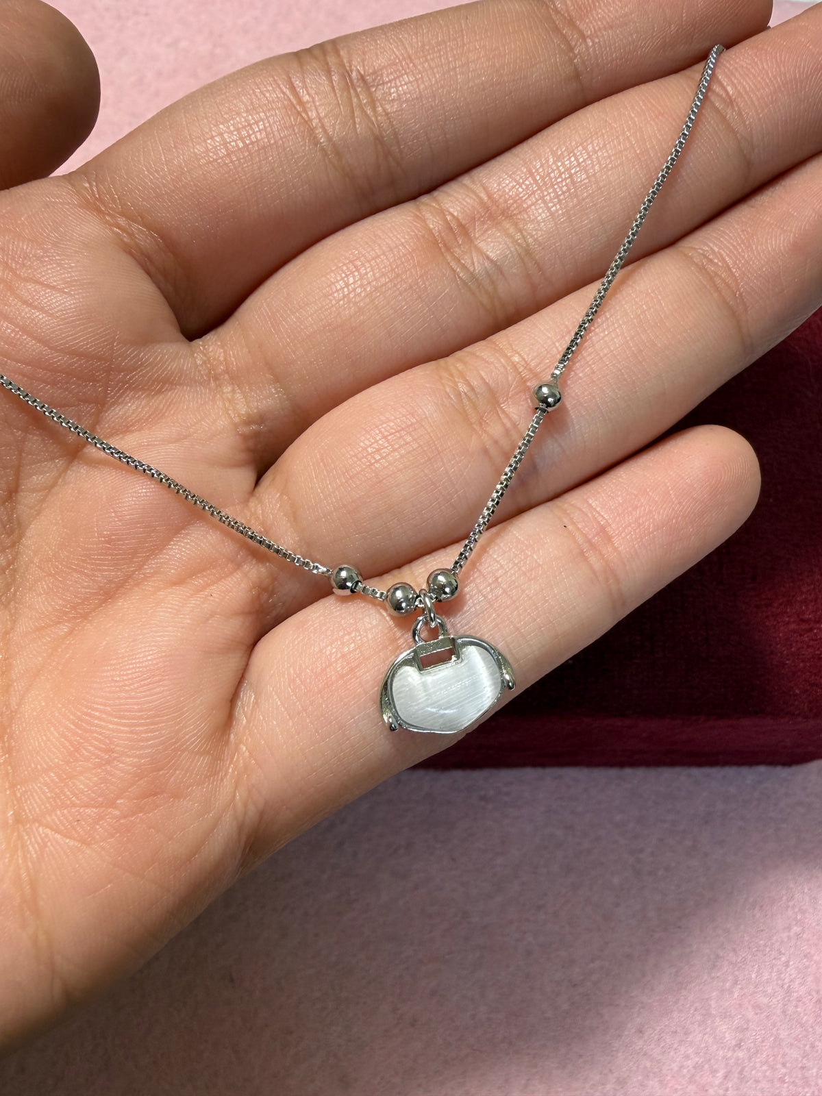 925 Sterling Silver Heart Charm Anklet – Adjustable