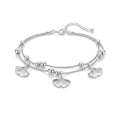 925 Sterling Silver Ginkgo Leaf Charm Bracelet – Adjustable