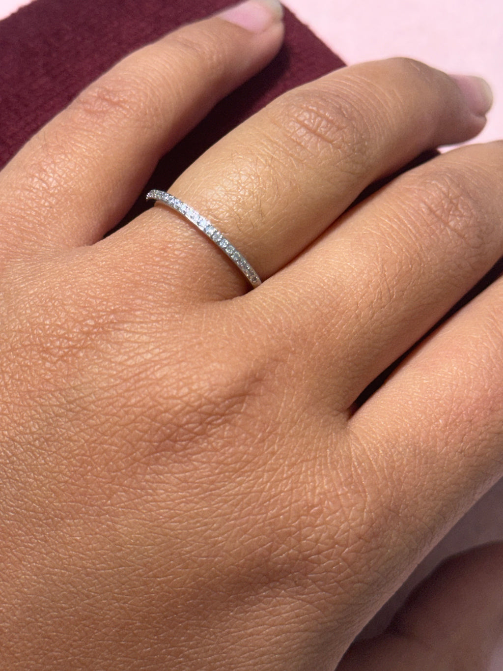 925 Sterling Silver CZ Adjustable Band Ring