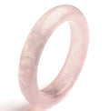Natural Rose Quartz Band Ring - Size 9
