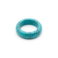 Natural Blue Turquoise Band Ring - Size 9