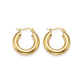 Stainless Steel Gold Medium Chunky Hoop Earrings