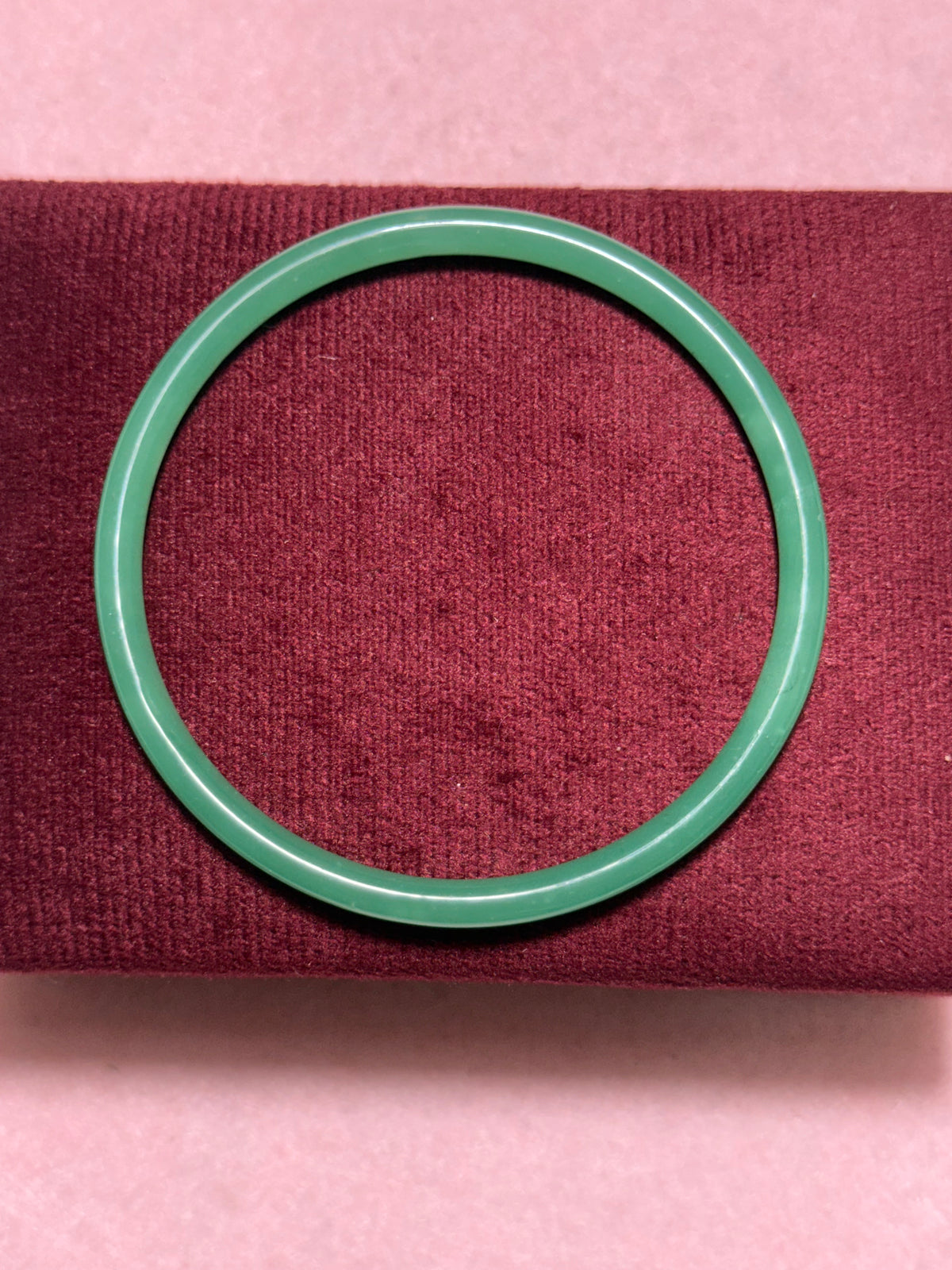 Green Jade-Style Slim Bangle Bracelet – 5 Color Options