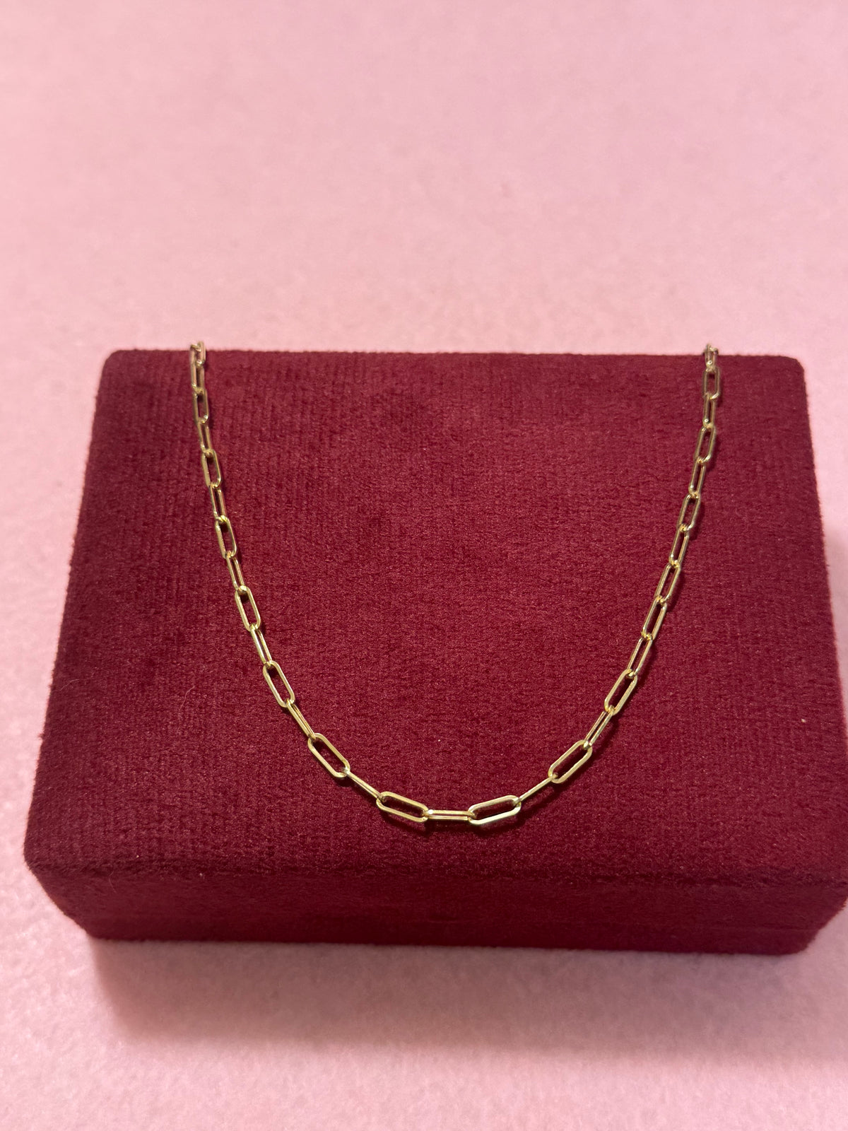 10K Gold Semi Solid Paperclip Chain – 20” | 2.5mm