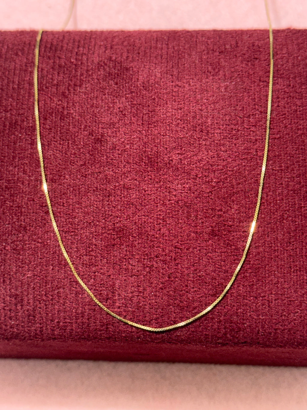 10K Gold Solid Box Chain – 18” | 0.8mm