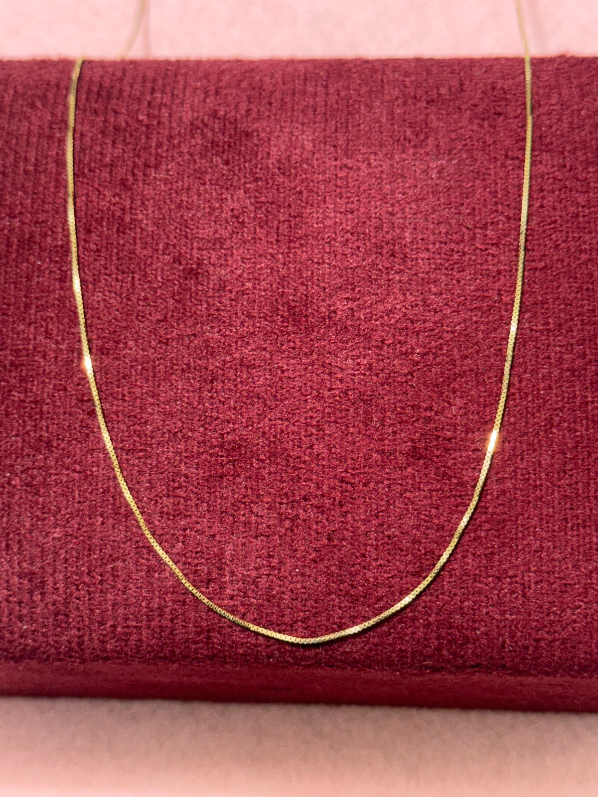 10K Gold Solid Box Chain – 18” | 0.8mm