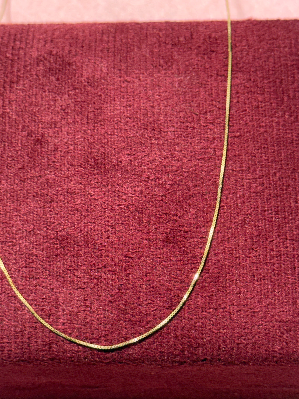 10K Gold Solid Box Chain – 18” | 0.8mm
