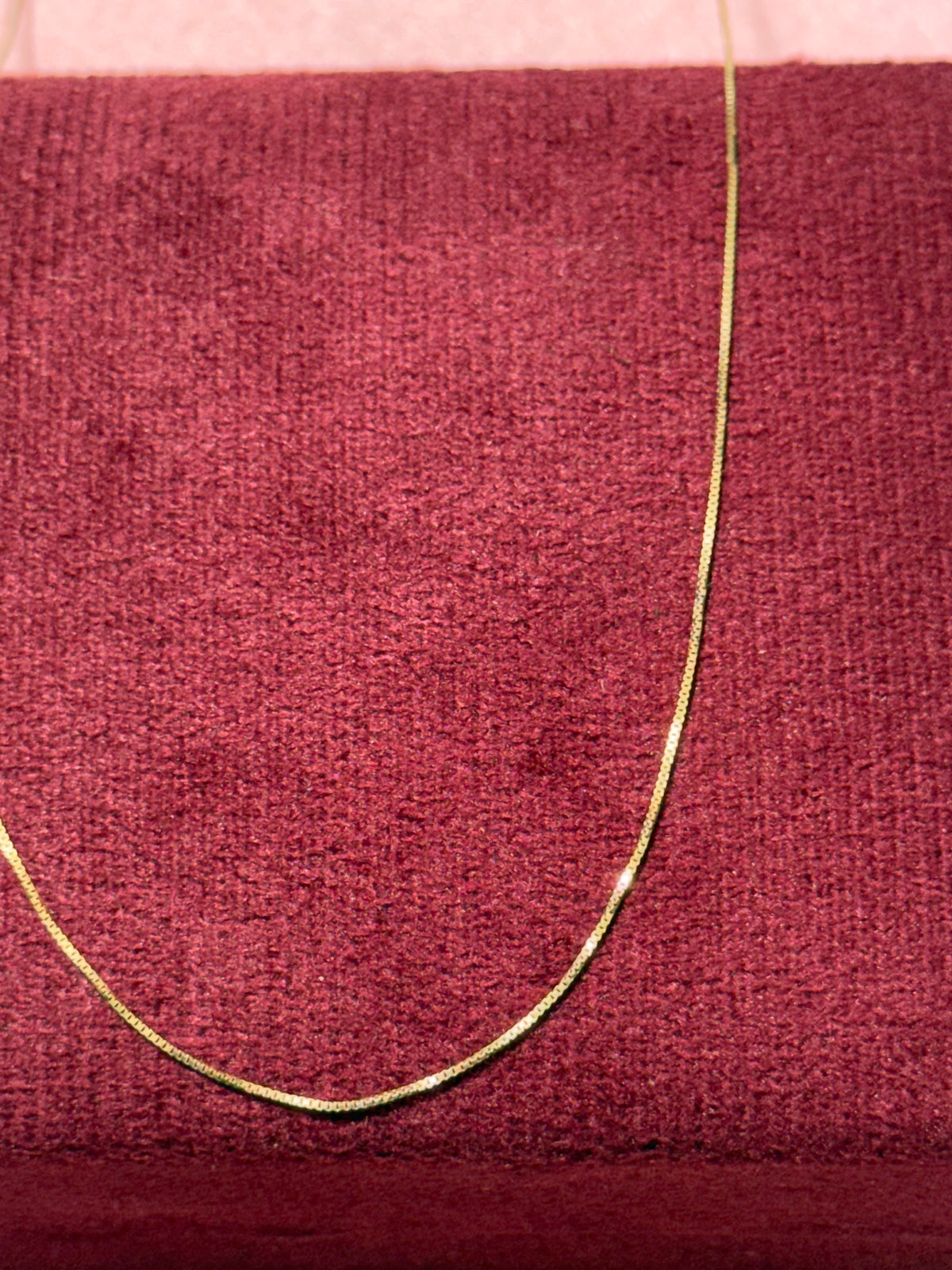 10K Gold Solid Box Chain – 18” | 0.8mm