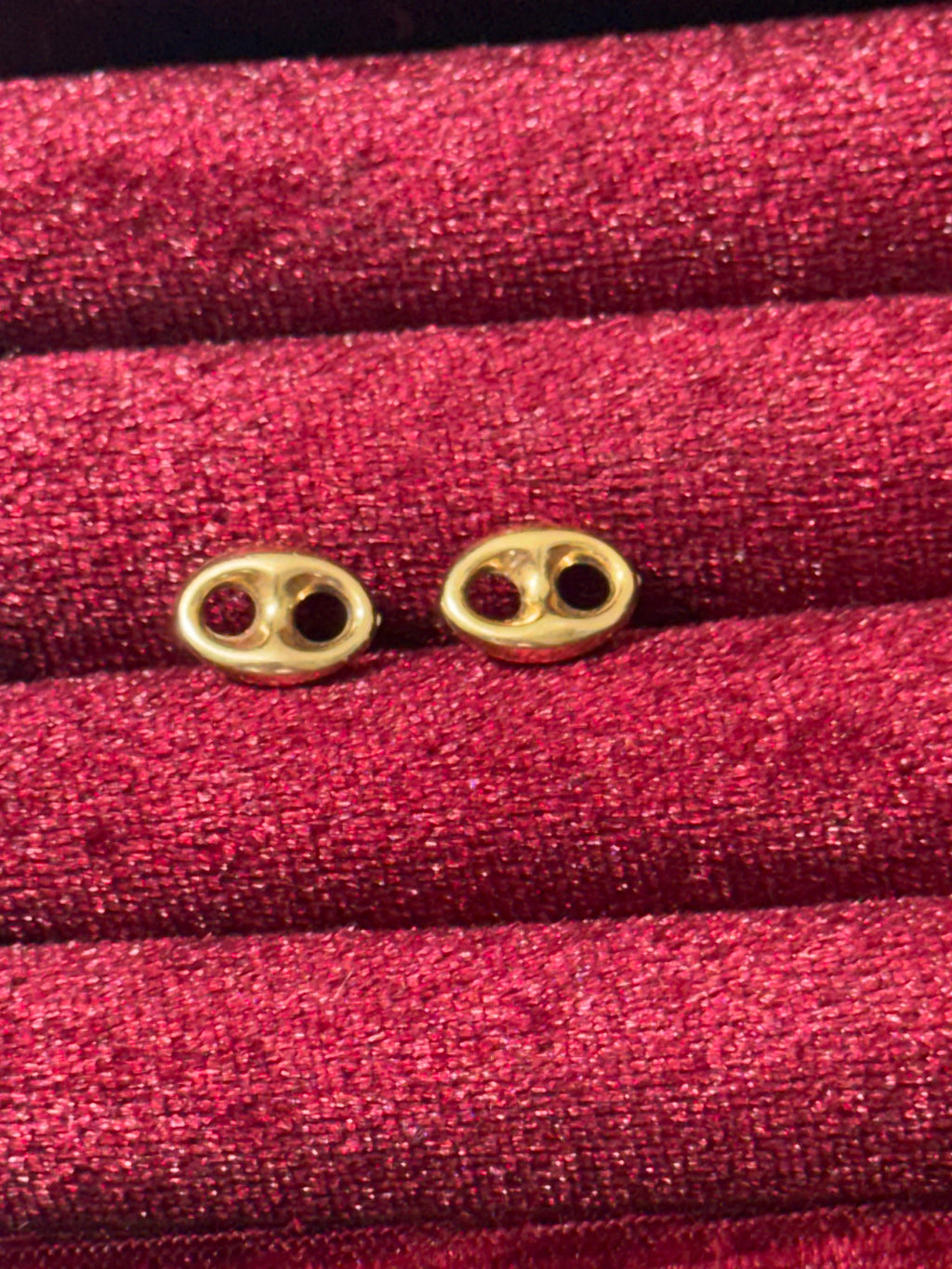 10K Yellow Gold Soda Can Tab Stud Earrings
