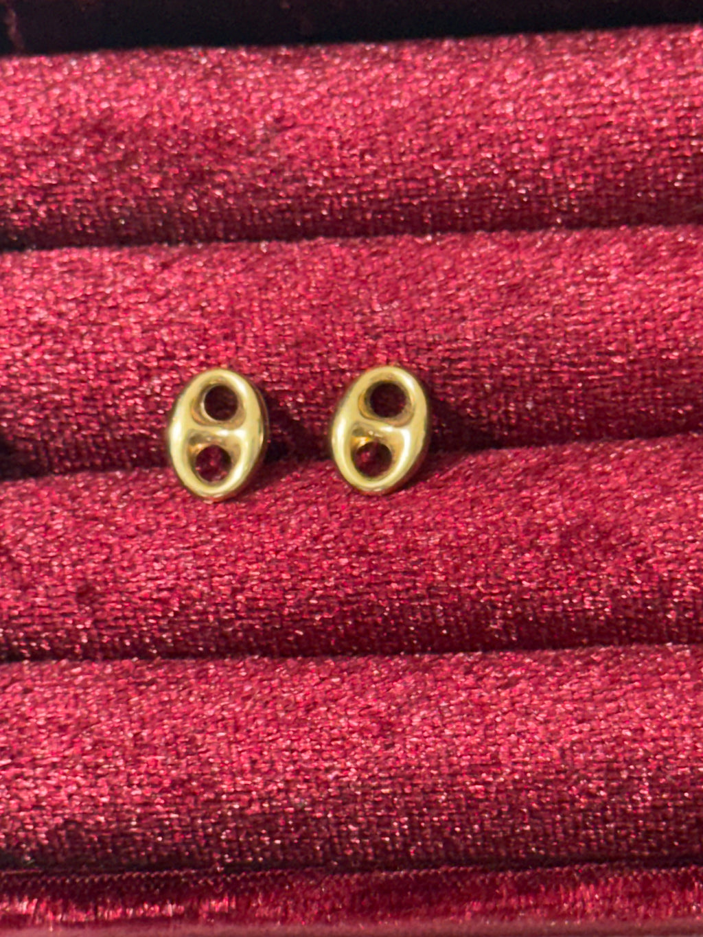 10K Yellow Gold Soda Can Tab Stud Earrings