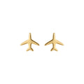 18K Yellow Gold Airplane Stud Earrings – Push Back