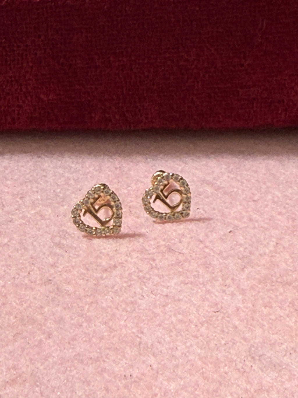 14K Yellow Gold Quinceañera 15 Heart Stud Earrings – Baby & Adult Screw Backs