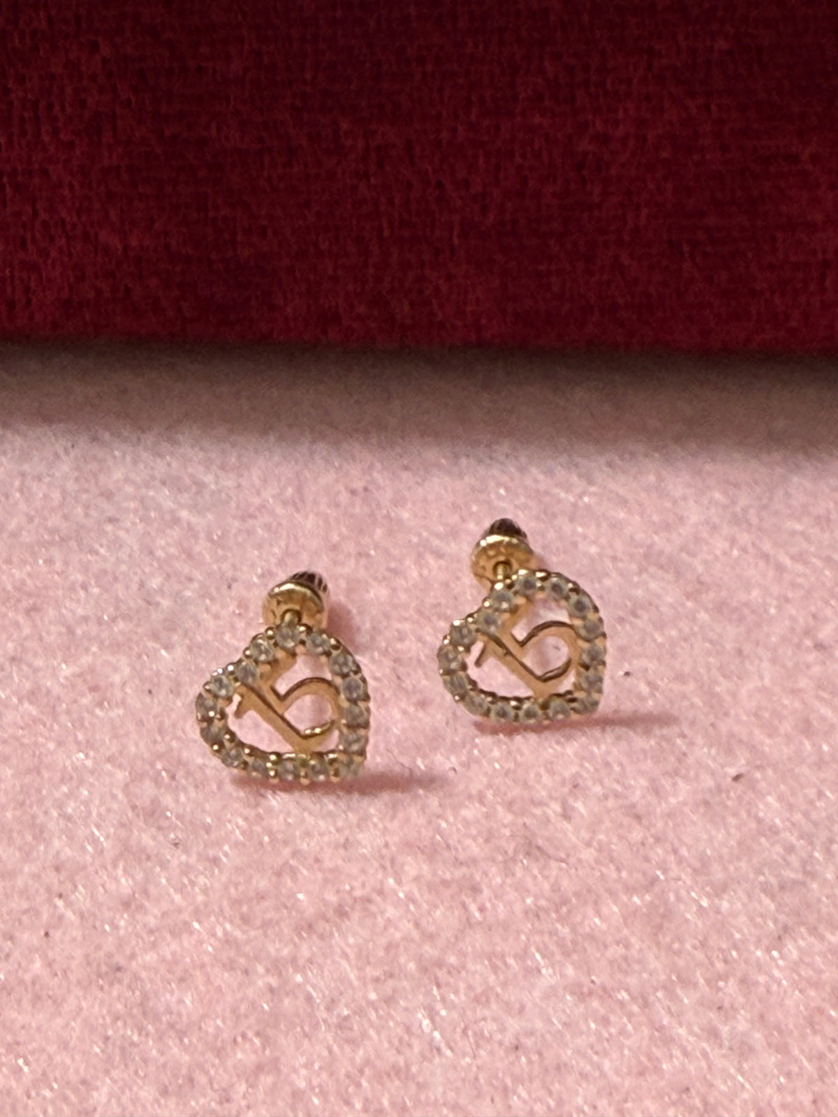 14K Yellow Gold Quinceañera 15 Heart Stud Earrings – Baby & Adult Screw Backs