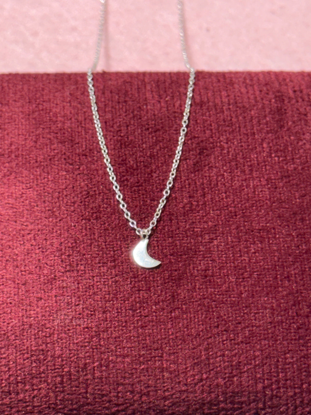 925 Sterling Silver Crescent Moon Pendant Necklace – 18"