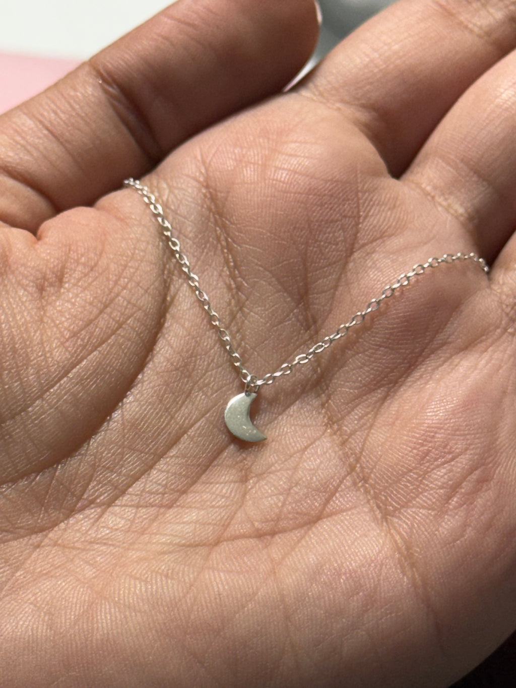 925 Sterling Silver Crescent Moon Pendant Necklace – 18"