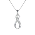 925 Sterling Silver Sparkling Infinity Symbol Necklace – 18"