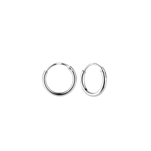 10mm Silver Hoop Earrings