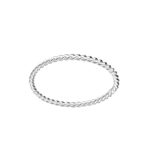 Silver Twisted Ring - 8