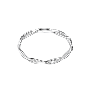 Silver Braided Ring - 6