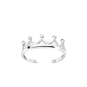 Silver Crown Toe Ring