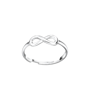 Silver Infinity Adjustable Toe Ring