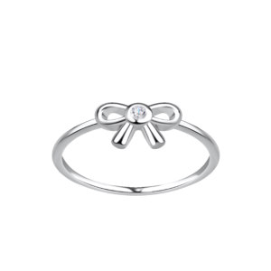 Silver Bow Ring - 6