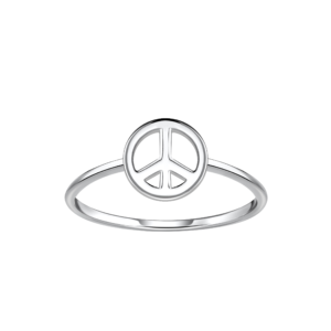 Silver Peace Ring - 8