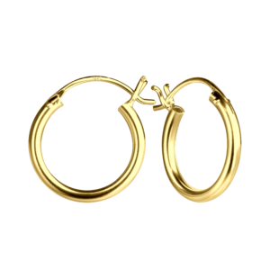 16mm Silver French Lock Hoop Earrings