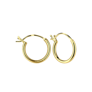12mm Silver French Lock Hoop Earrings