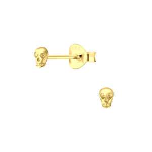 Silver Skull Stud Earrings