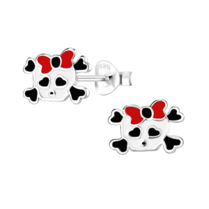 Silver Skull Stud Earrings