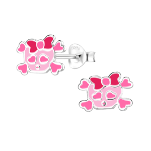 Silver Skull Stud Earrings