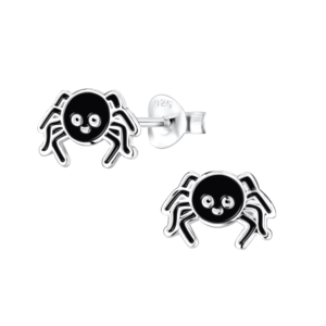 Silver Spider Stud Earrings