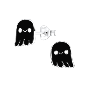 Silver Ghost Stud Earrings