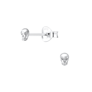 Silver Skull Stud Earings