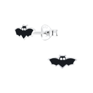 Silver Bat Stud Earrings