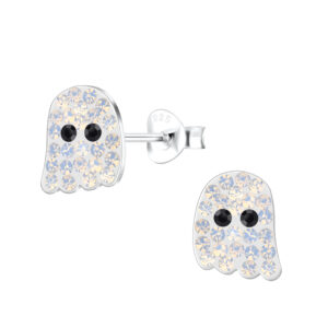 Silver Ghost Stud Earrings