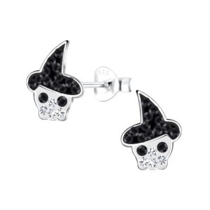 Silver Skull Stud Earrings