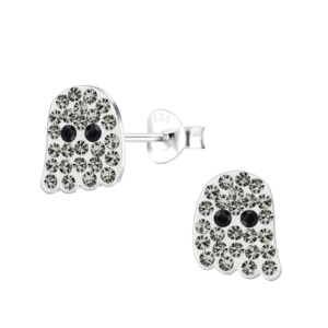 Silver Ghost Stud Earrings