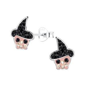 Silver Skull Stud Earrings