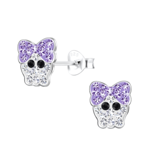 Silver Skull Stud Earrings