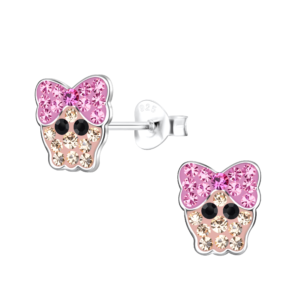 Silver Skull Stud Earrings