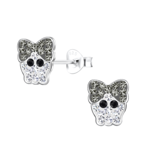 Silver Skull Stud Earrings