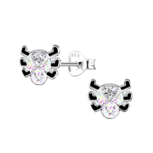 Silver Spider Stud Earrings