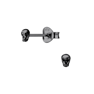 Silver Skull Stud Earrings
