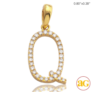 14KY 0.20CTW DIAMOND INIDIAL PENDANT