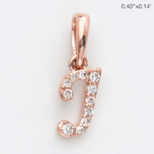 14KR 0.05CTW DIAMOND INITIAL PENDANT