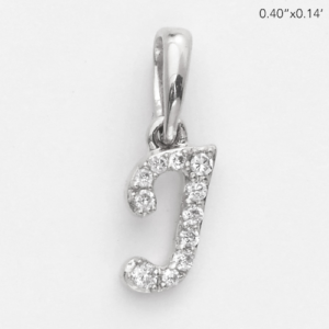 14KW 0.05CTW DIAMOND INITIAL PENDANT