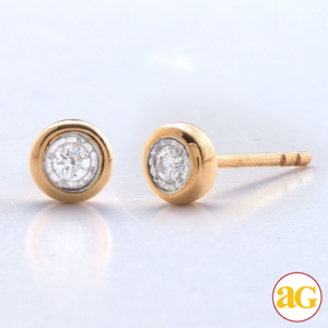14KY 0.05CTW DIAMOND SINGLE STONE ROUND ILLUSION