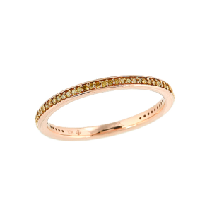 10KR 0.15CTW YELLOW DIA STACKABLE RING